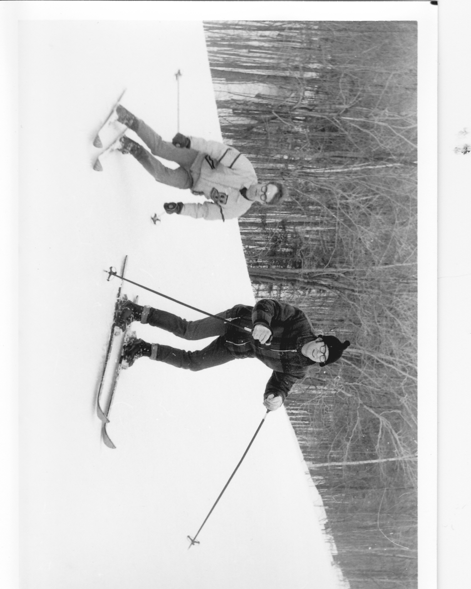 Brian and Lanny race uphill