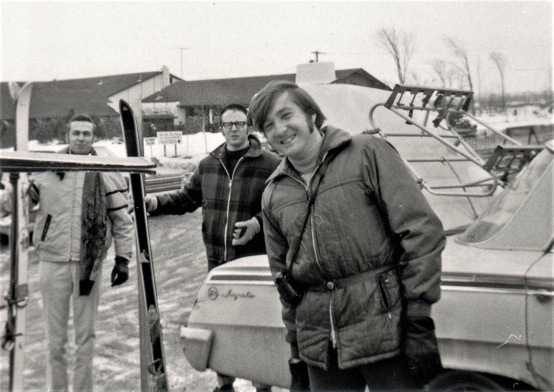 Bob, Lanny and Doug, loading Lanny's car.